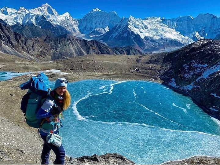 Kongma La Pass during Everest Three Passes Trek